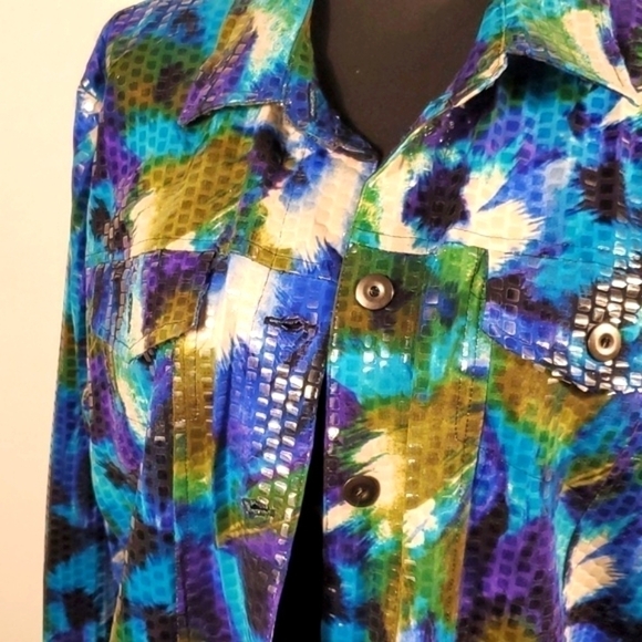 Notations multicolor Jacket Shiny Size Large - Picture 8 of 16